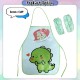 [Little B House] Cute Kids Apron For kids Waterproof Art Painting Apron With Arm Sleeves Apron Kanak Kanak - BB11