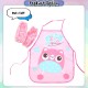 [Little B House] Cute Kids Apron For kids Waterproof Art Painting Apron With Arm Sleeves 儿童围裙 Apron Kanak Kanak - BB11