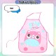 [Little B House] Cute Kids Apron For kids Waterproof Art Painting Apron With Arm Sleeves Apron Kanak Kanak - BB11