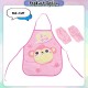[Little B House] Cute Kids Apron For kids Waterproof Art Painting Apron With Arm Sleeves Apron Kanak Kanak - BB11