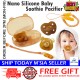 [Little B House] Baby Nipple Nano Silicone Pacifier Soothies Pacifier Newborn Puting Baby Anti Jongang -BP05
