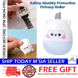 [Little B House] 2in1 Cute Protection Stamp Confidential Stamp Roller Security Stamp Roller Chop Perlindungan -ST02