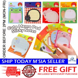 [Little B House] Cute Sticky Notes Memo Fast Pad Planner Tear Off Sticker Reminder Bookmark Gifts Pad Memo -ST03