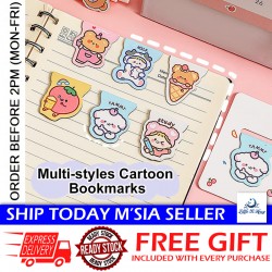 [Little B House] Cute Cartoon Magnetic Bookmark Mini Aesthetic Magnet Bookmarks Book Markers 可爱卡通磁性书签 Penanda Buku -ST04