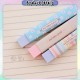[Little B House] Rainbow Strip Candy Color Eraser Rubber Stationery Drawing Erasers Correction Gift Pemadam - ST08