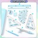 [Little B House] 8pcs Compass School Maths Geometry Protractor Triangle Ruler Stationery 金属圆规套装 Set Jangka Lukis -ST10