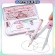 [Little B House] 8pcs Compass School Maths Geometry Protractor Triangle Ruler Stationery 金属圆规套装 Set Jangka Lukis -ST10