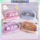 [Little B House] Double Layer Large Capacity Pencil Bag Stationery Cosmetic Makeup Storage Case 双层文具盒 Kotak Pensel - ST11