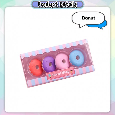 [Little B House] Yummy Dessert Erasers Set Detachable Cute Candy Rubber Eraser Gift Stationery Pemadam Getah -ST12