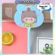 [Little B House] Cartoon Fan Shape Ballpoint Pen 0.5mm Gel Pen Student Writing Drawing Stationery Kipas Pen - ST16