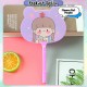 [Little B House] Cartoon Fan Shape Ballpoint Pen 0.5mm Gel Pen Student Writing Drawing Stationery Kipas Pen - ST16
