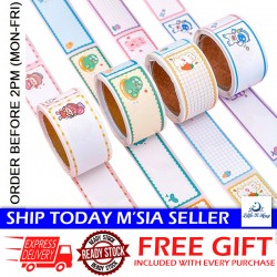 [Little B House] 60Pcs/Roll Tape Name Tag Stickers Name Label School Stationery Water Bottle Label 姓名贴 Label Nama - ST18