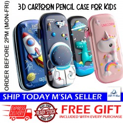 [Little B House] 3D Pencil Case Cartoon Design Hard Case for Kids Stationery Organizer Bekas Kotak Pensel - ST19