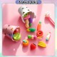 [Little B House] 4pcs 3D Mini Eraser Fruits Desserts Dinosaurs Vegetables Cakes Rubber Stationery Pemadam -ST24