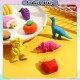 [Little B House] 4pcs 3D Mini Eraser Fruits Desserts Dinosaurs Vegetables Cakes Rubber Stationery Pemadam -ST24