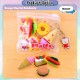 [Little B House] 4pcs 3D Mini Eraser Fruits Desserts Dinosaurs Vegetables Cakes Rubber Stationery Pemadam -ST24