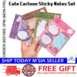 [Little B House] Sticky Note Pads Notepads Message Writing Cute Memo Notepad Office Stationery Kertas Memo -ST25