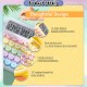 [Little B House] 12 Digits Large Display Candy Color Round Button Calculator Kalkulator -ST26