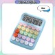[Little B House] 12 Digits Large Display Candy Color Round Button Calculator Kalkulator -ST26