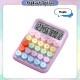 [Little B House] 12 Digits Large Display Candy Color Round Button Calculator Kalkulator -ST26