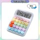 [Little B House] 12 Digits Large Display Candy Color Round Button Calculator Kalkulator -ST26