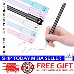 [Little B House] 0.5mm Cute Cat Design Rollerball Gel Pen Kawaii Ball Point Gel Pens Stationery Pen Kucing -ST27