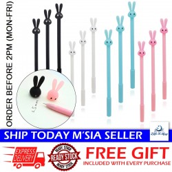 [Little B House]Cute Bunny 0.5mm Ball Pen Rollerball Pen Ball Point Gel Pens Stationery Kids Gifts Pen Arnab -ST28