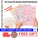 [Little B House] A5 Notebook Cute 60 Sheets Spiral Notebook Journal Writing Diary A5 Notepad Buku Nota -ST43