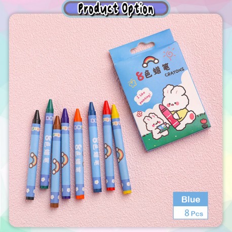 [Little B House] 12pcs Crayon Set Drawing Color Pen Graffiti Crayon Oil Pastels Stationery Gifts Krayon Murah -ST45