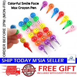 [Little B House] Emoji Pencils Block Pencil Block Crayon Stationery Birthday Gift Pensel Murah Krayon Murah -ST47
