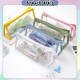 [Little B House] Transparent Triangle Pencil Case Stationery Pouch Cosmetic Toiletries Bag Kotak Pensel -ST48