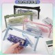 [Little B House] Transparent Triangle Pencil Case Stationery Pouch Cosmetic Toiletries Bag Kotak Pensel -ST48
