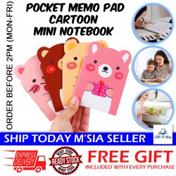 [Little B House] Cartoon Portable Mini Notebook School Memo Book Mini Journal Cute Notepad Buku Nota Kecil -ST51