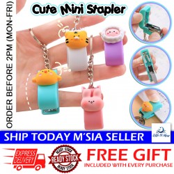 [Little B House] Portable Stapler Cartoon Keychain Stapler Cute Mini Stapler Gift Stapler Comel -ST53