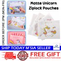 [Little B House] Unicorn Ring Zipper Bag PVC File Bag Zipper Waterproof Pencil Case Stationery Bag Beg Pensil -ST55