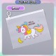 [Little B House] Unicorn Ring Zipper Bag PVC File Bag Zipper Waterproof Pencil Case Stationery Bag Beg Pensil -ST55