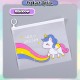 [Little B House] Unicorn Ring Zipper Bag PVC File Bag Zipper Waterproof Pencil Case Stationery Bag Beg Pensil -ST55