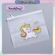 [Little B House] Unicorn Ring Zipper Bag PVC File Bag Zipper Waterproof Pencil Case Stationery Bag Beg Pensil -ST55