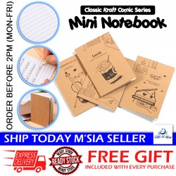 [Little B House] Mini Retro Notebook Kraft Paper Pocket Notepad Mini Journal Buku Nota -ST56