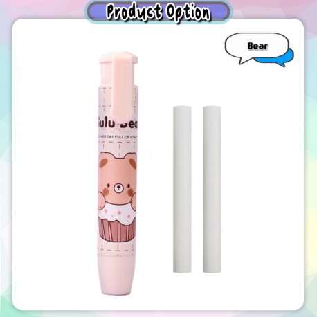 [Little B House] Retractable Eraser Pencil Eraser Replaceable Crumb-Less Rubber Pencil Stationery Pemadam -ST58