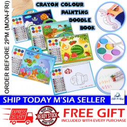 [Little B House] Kids Painting Book Kid Colouring Book Set Gouache Crayon Painting Doodle Book 儿童涂鸦画本 Buku Mewarna -ST61