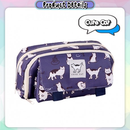 [Little B House] Cute Large Pencil Case Multi Layer Pencil Case Zipper Pencil Box Beg Alat Tulis Kotak Pensil -ST65