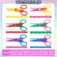 [Little B House] Kids Art Scissors Zig Zags Scissor Wave Scissors Lace Scissors Craft Gunting Art - ST70