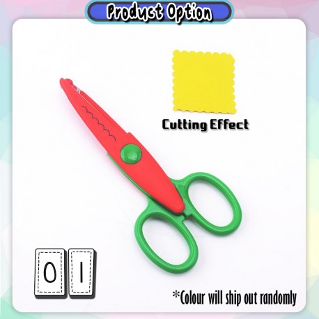 [Little B House] Kids Art Scissors Zig Zags Scissor Wave Scissors Lace Scissors Craft Gunting Art - ST70