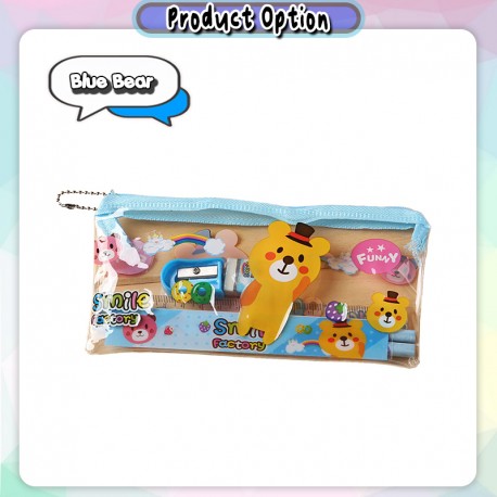 [Little B House] 7pcs Stationery Set For Kids Gift Goodies Birthday Xmas Gift Children's Day Set Alat Tulis - ST71