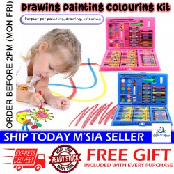 [Little B House] 86pcs Drawing Set For Kids Children Day Gift Set Water Colour Crayon Set Lukisan Kanak Kanak -ST72