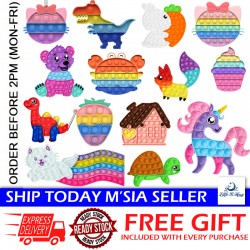 [Little B House] Pop It Push Bubble Sensory Rainbow Toy Mental Arithmetic Toys Mainan Pop - BT299