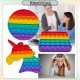 [Little B House] Pop It Push Bubble Sensory Rainbow Toy Mental Arithmetic Toys Mainan Pop - BT299