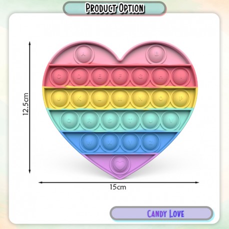 [Little B House] Pop It Push Bubble Sensory Rainbow Toy Mental Arithmetic Toys Mainan Pop - BT299