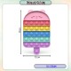 [Little B House] Pop It Push Bubble Sensory Rainbow Toy Mental Arithmetic Toys Mainan Pop - BT299